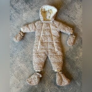 Rylee + Cru Floral Baby Snowsuit, 12-18 months. NWT